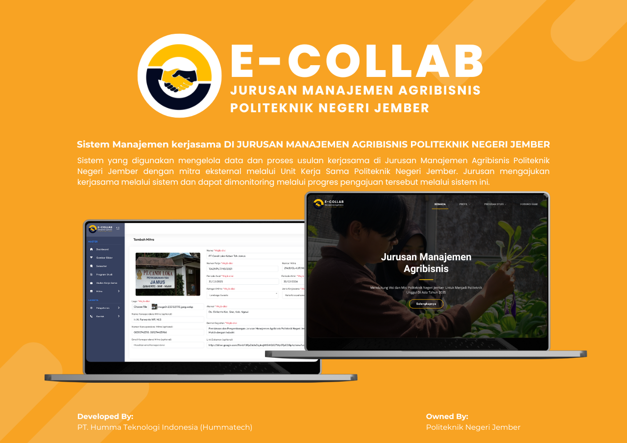 E-Collab MNA Polije (Sistem Manajemen Kerjasama Jurusan Manajemen Agribisnis Polije)